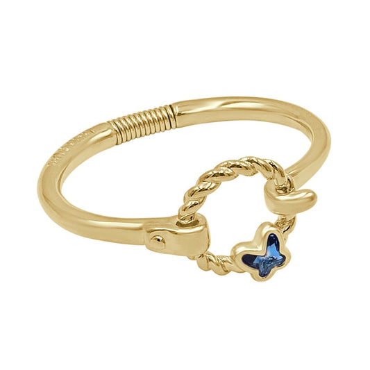 Butterfly Blue Gold Cuff