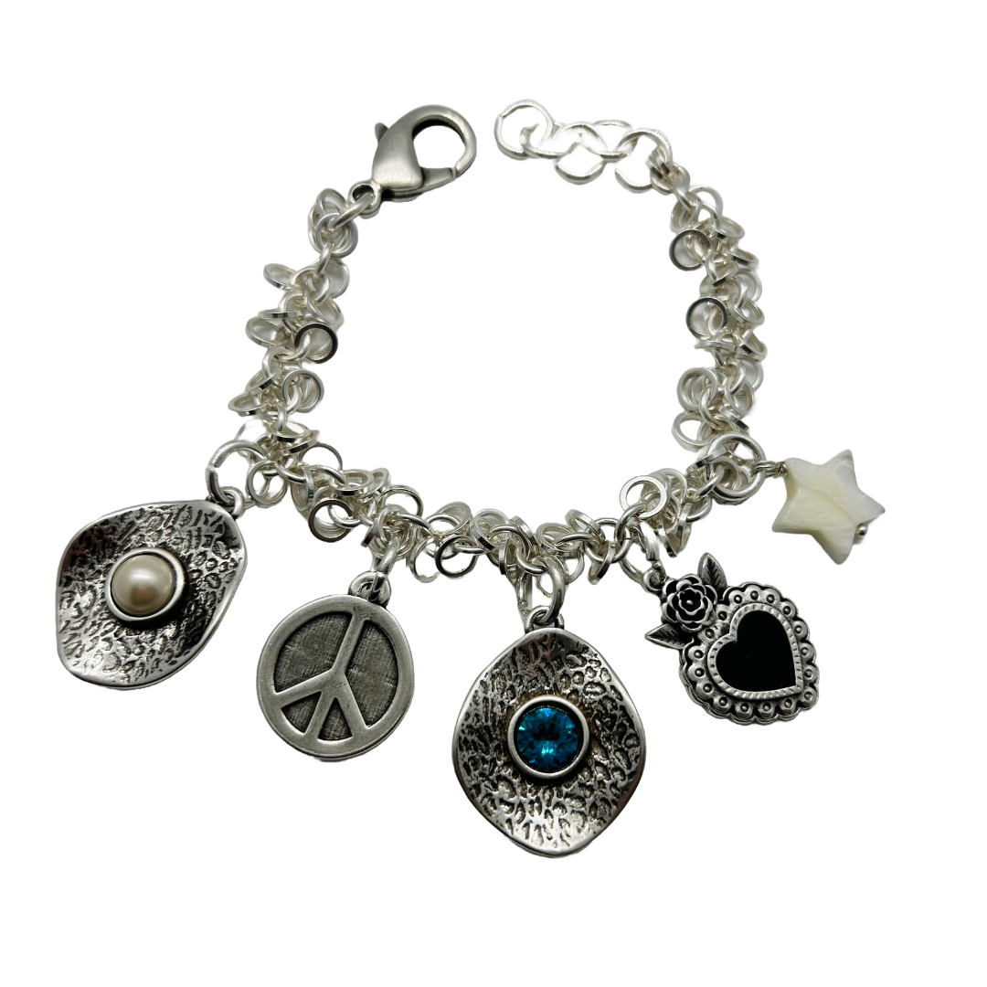 Coolskin Platinum Multicharm Bracelet