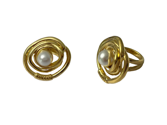 Tucco Golden Pearled Ring