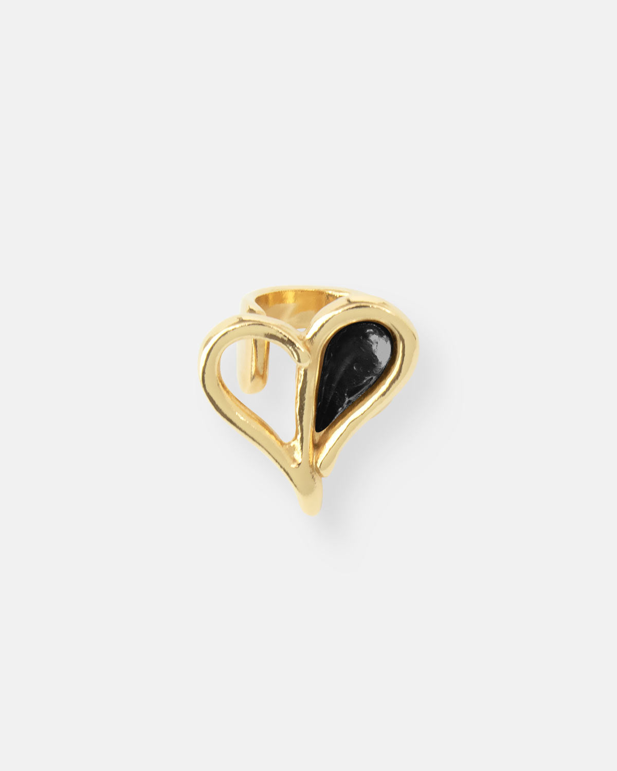 Pasión by Tralará Black Heart Ring