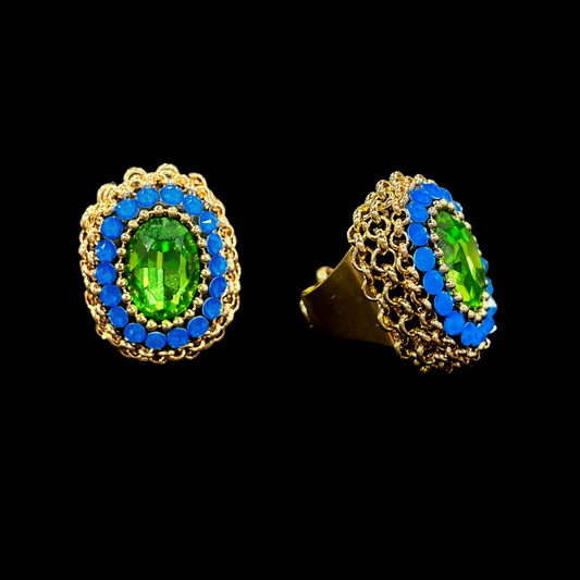 B.E. Green & Blue Gold Ring