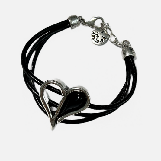 Pasión by Tralará Black Heart Bracelet