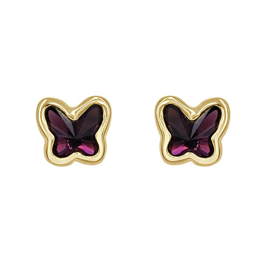 Butterfly Rose Gold Studs