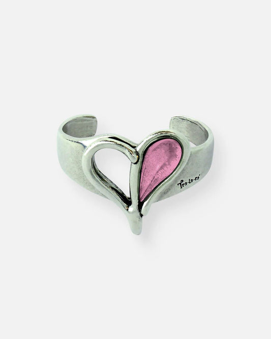 Pasión by Tralará Pink Heart Cuff