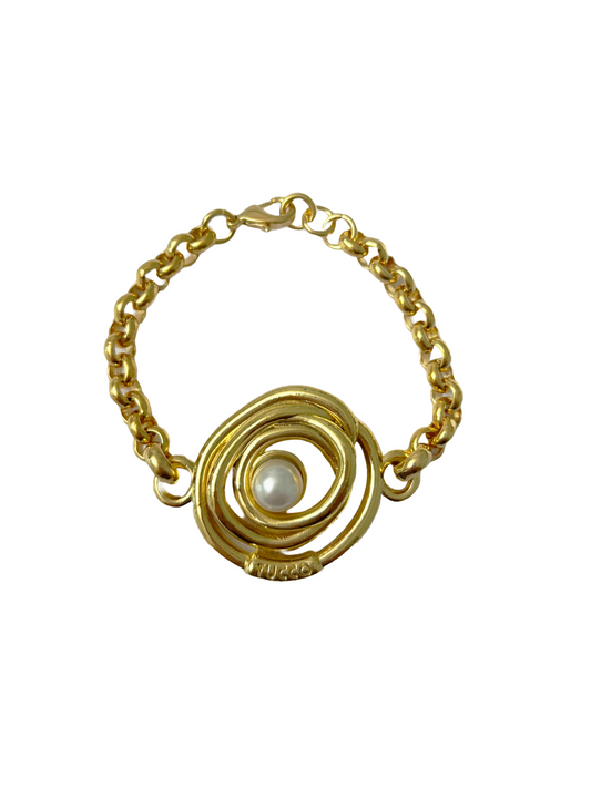 Tucco Golden Pearled Bracelet