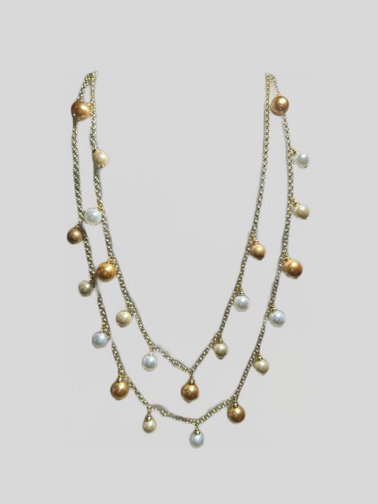 Madre Perla Long Pearl Necklace