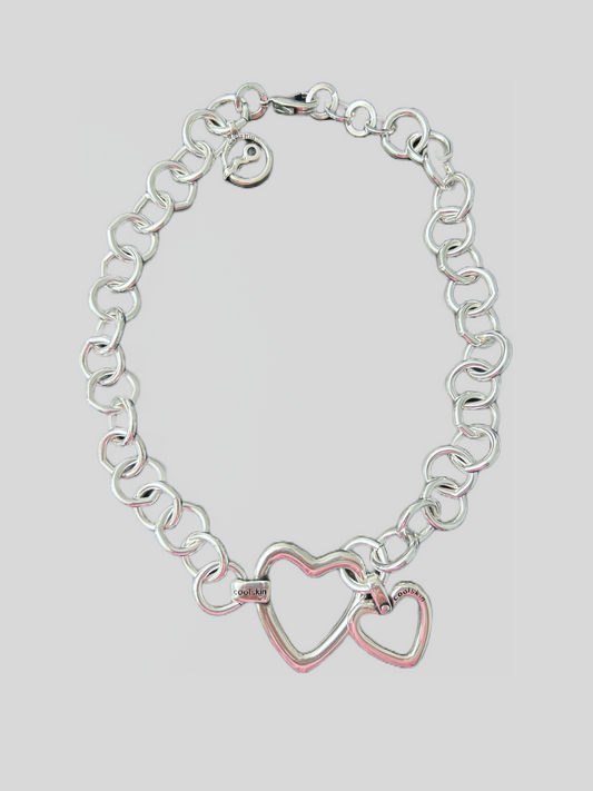 Coolskin Silver Hearts Necklace