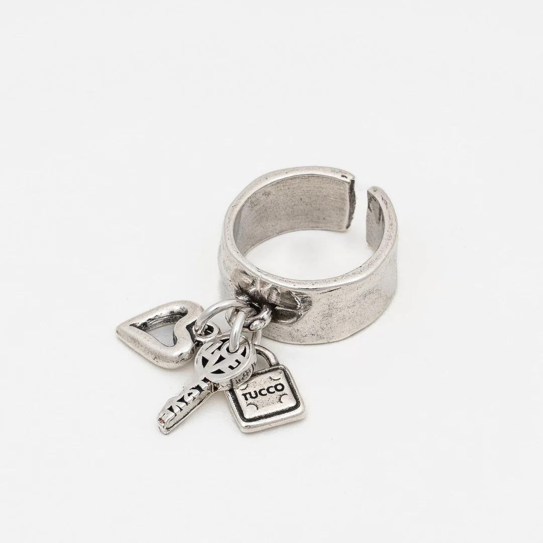 Tucco Silver Multicharm Ring