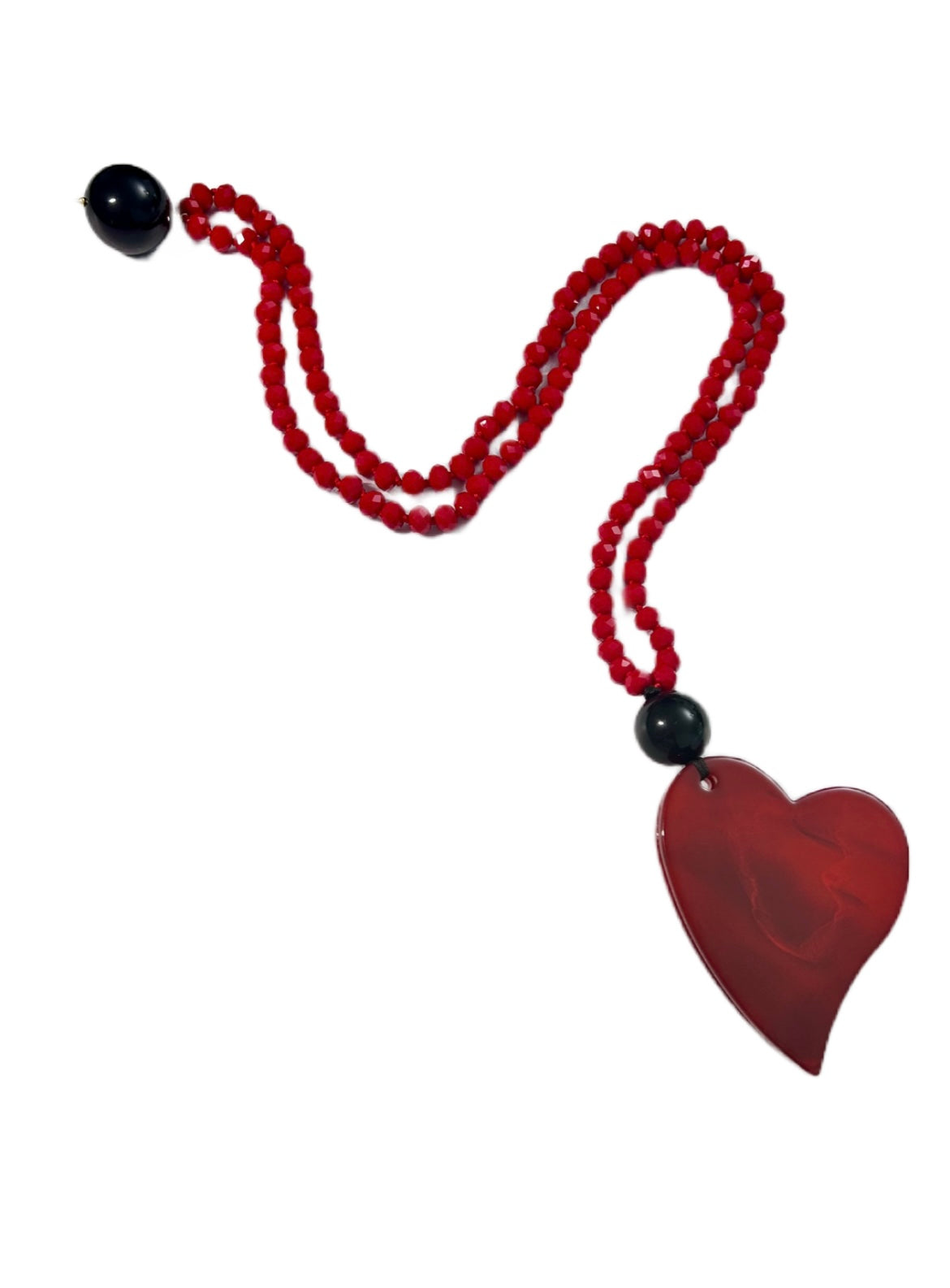 Cammeo Long Heart Necklace