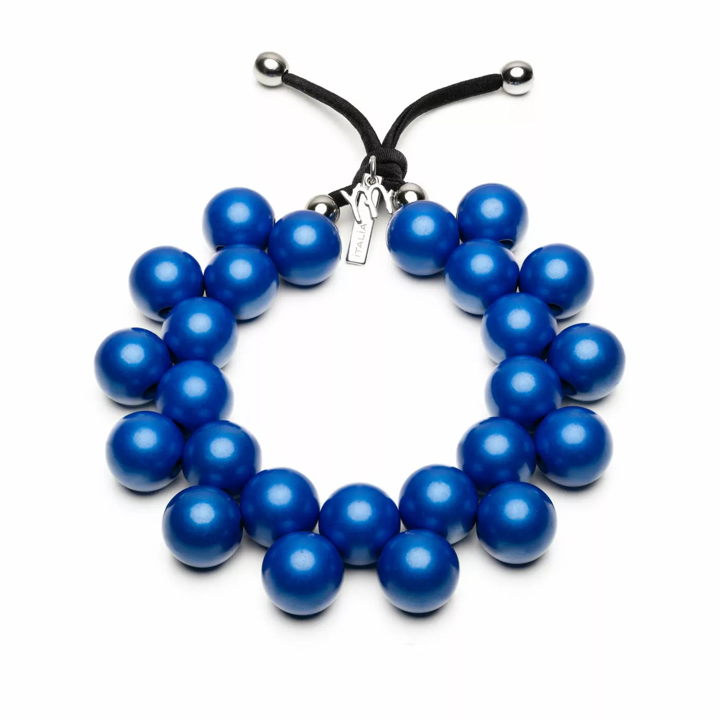 Ballsmania Blue Metal Necklace