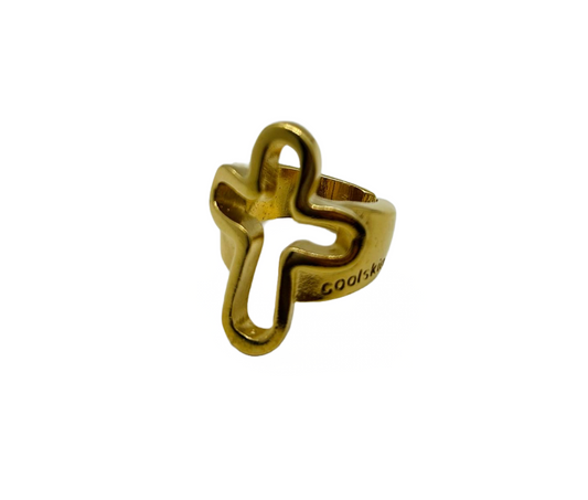 Coolskin Gold Cross Ring